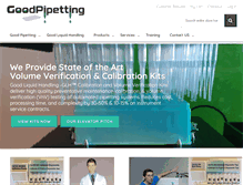 Tablet Screenshot of goodpipetting.com